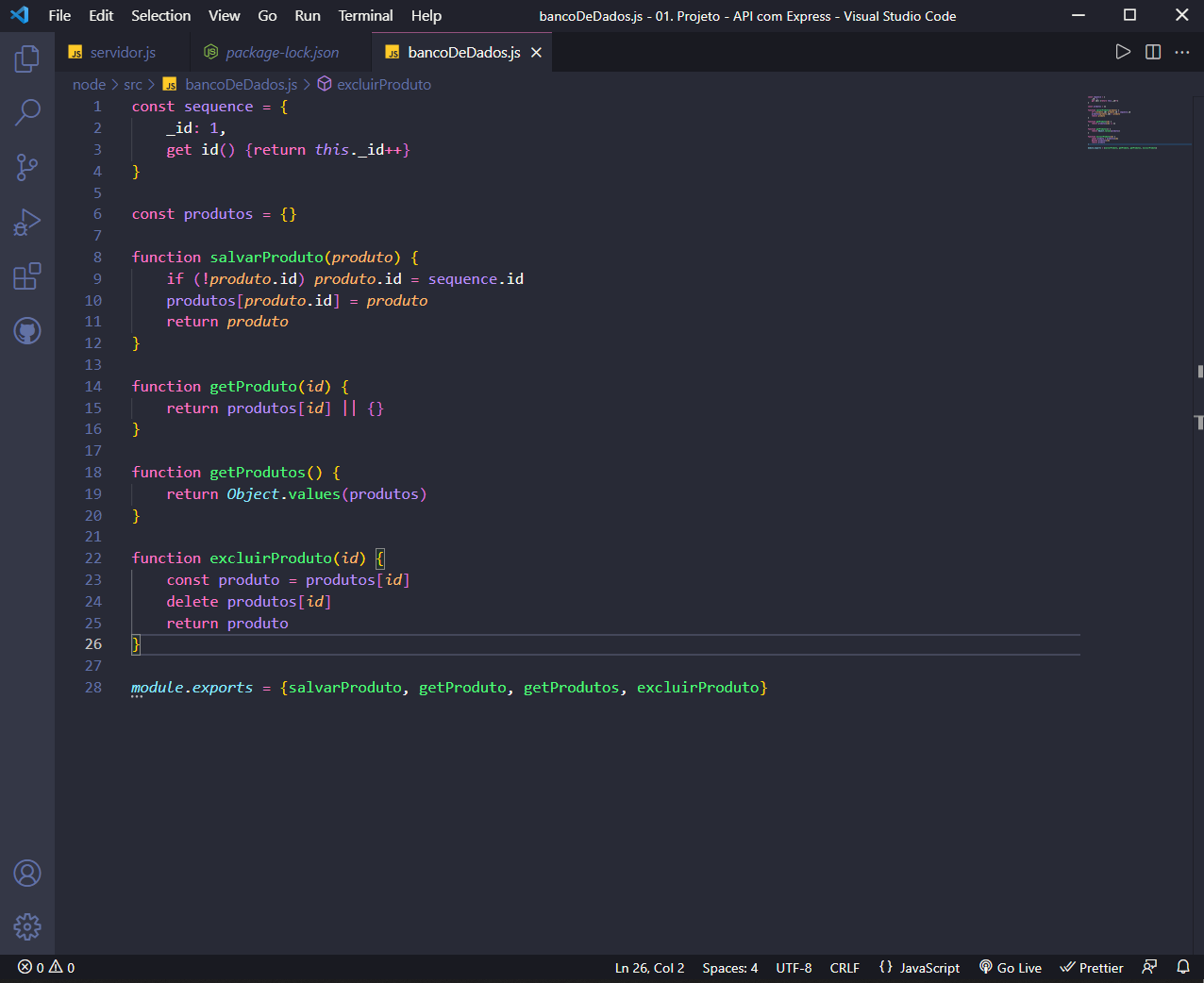 Imagem do projeto API com Express